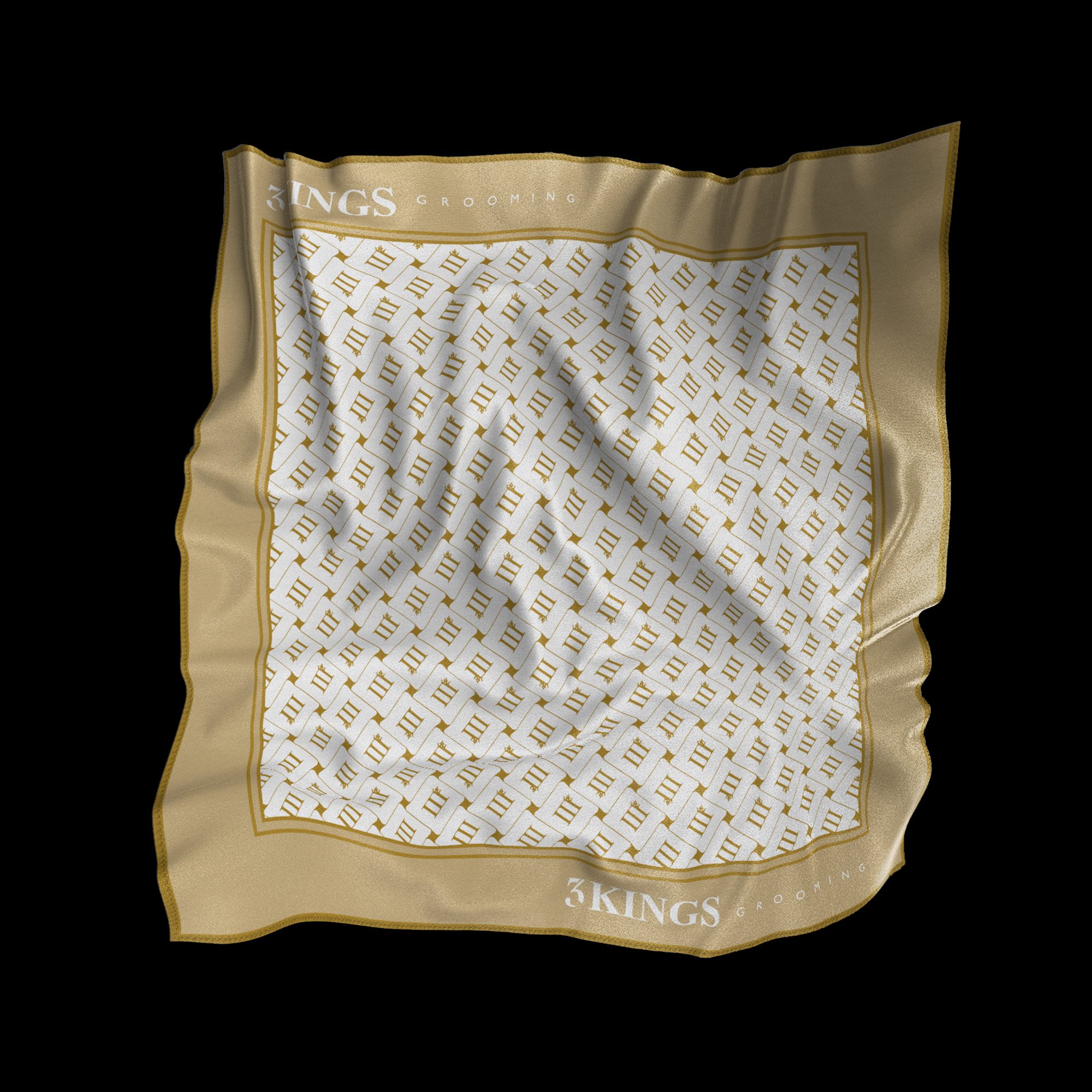 3 KINGS Crowne Scarf - White Champagne